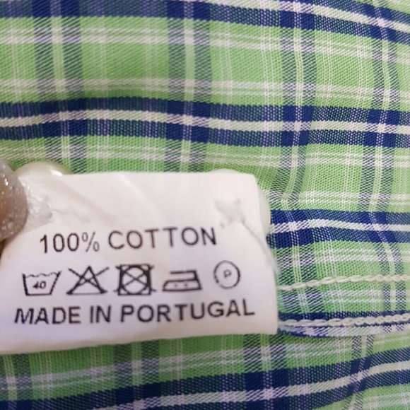 Barbour men classic button up shirt long sleeve logo regular fit size L - Picture 8 of 8